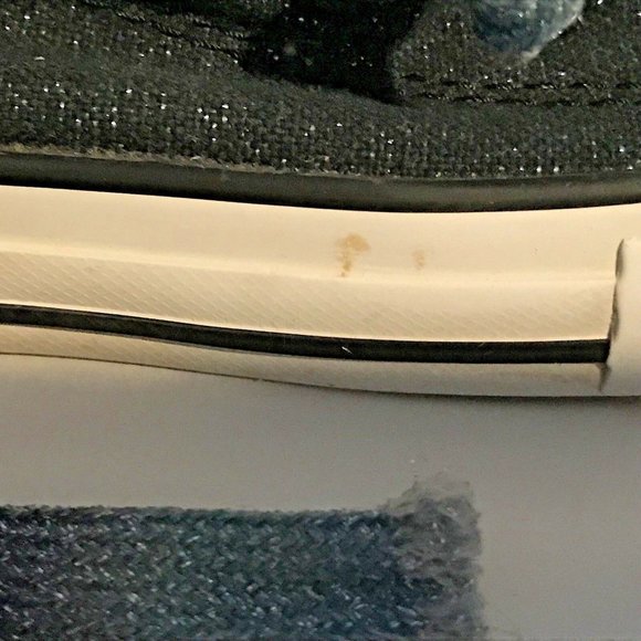 Converse All Star Chuck Taylor Low Top Sneakers Shoes Girls 13 Blue Glitter - Picture 7 of 12